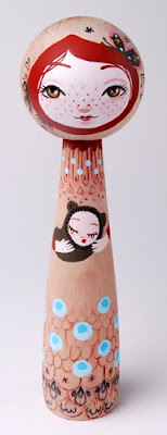hand painted kokeshi doll