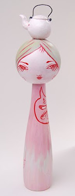 artists reimagine kokeshi dolls