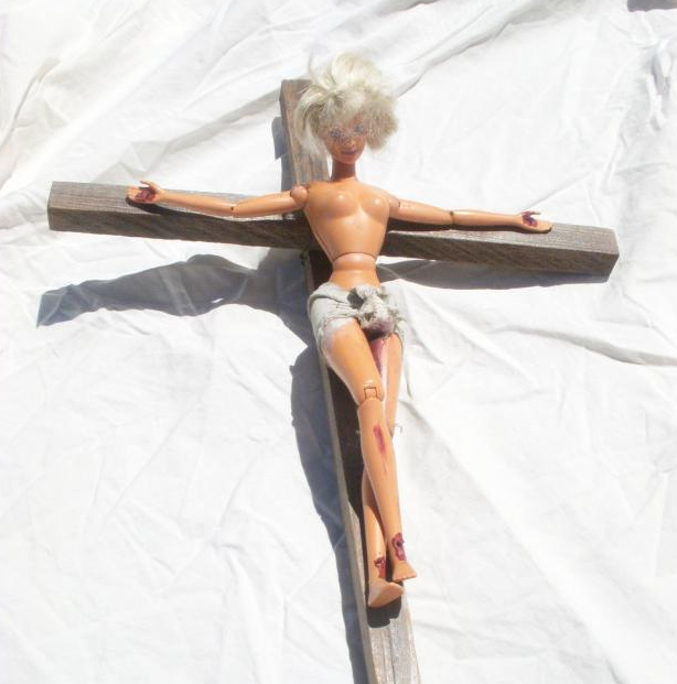 crucified barbie