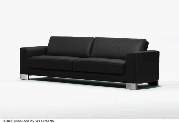 The York leather sofa: