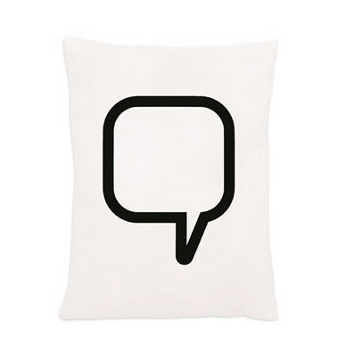 screen-printed throw pillows