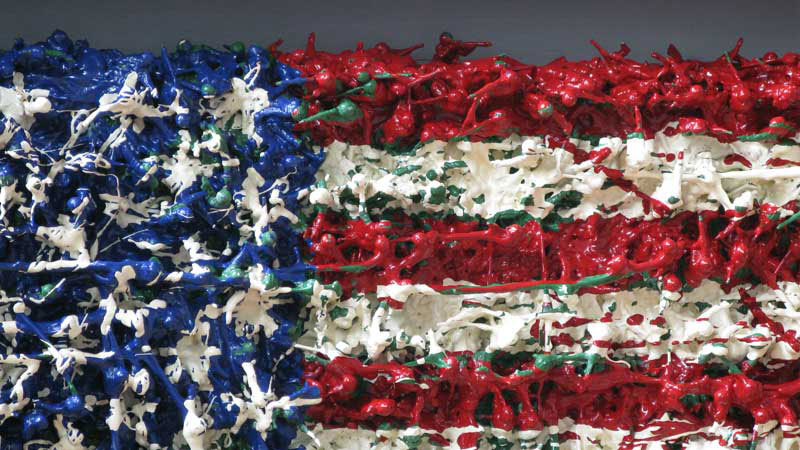 above: Memorial Flag of Toy Soldiers by Dave Cole (detail) photo courtesy of the artist
