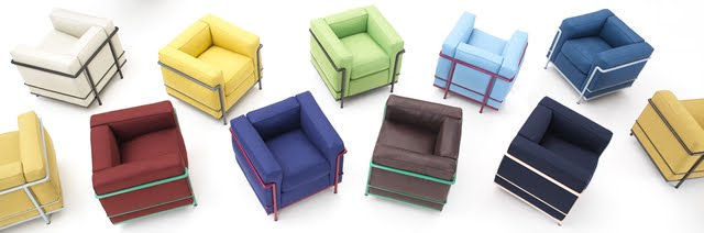 Corbusier chairs in color