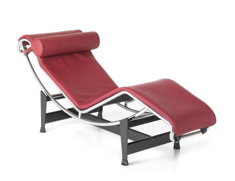 New LC 4 Chaise Longue in red