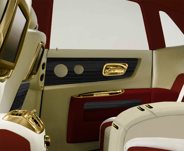 car with 24k gold accents