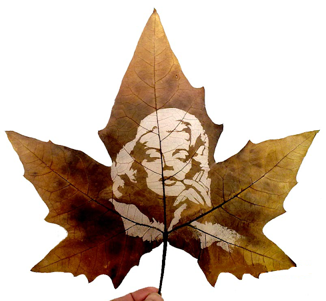 marilyn monroe leaf art
