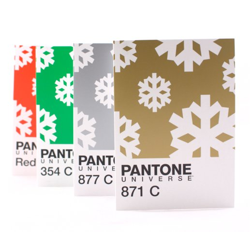 pantone christmas cards