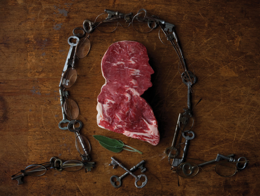 raw meat portrait