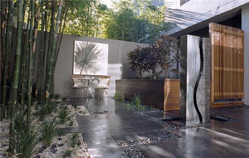  Garden: Small Patio Designs by Stone Retaining Wall and Terrace Garden