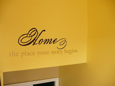 written word wall decal Home the place your story begins