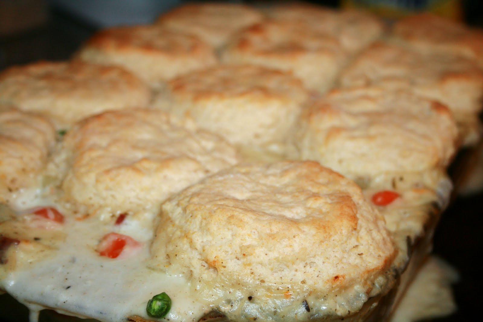 Country Girl Gourmet Chicken Pot Pie with a Biscuit Crust