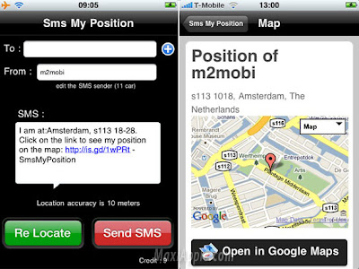 SMS My Position iPhone - SMS My Position iPhone : Localisez Vous par SMS (gratuit)