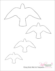 birds flying bird diy template templates paper project freebie felt update outline stencils patterns fly printable cut printables classroom coloring