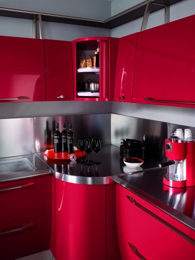 Rudy Dewanto Dapur Futuristic Everlasting Maskulin Meskipun Warna Merah Adalah Panas Sepertinya Dalam Dapur Ini Tidak Membuat Semakin Suasana Karena Desainer Cukup Jeli