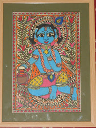 madhubani painting krishna paintings arts crafts lord easy renus