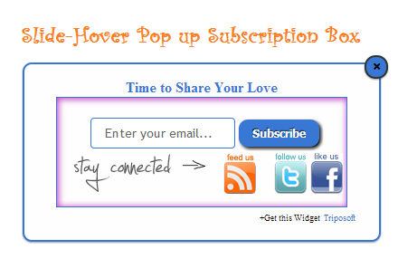 Scrolling Slide-Hover Pop up Subscription Box for Blogger : eAskme