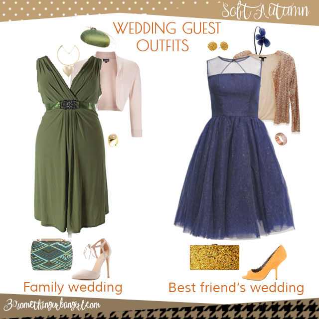 Wedding guest outfit ideas for Soft Autumn women by 30somethingurbangirl.com // Are you invited to a family or your best friend's wedding? Find pretty outfit ideas and look fabulous!