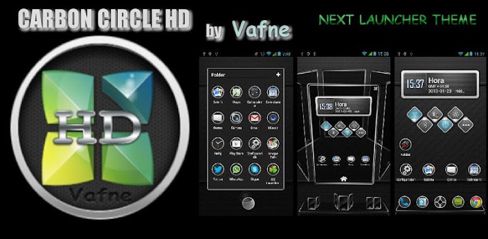 Next Launcher Theme Carbon HD apk