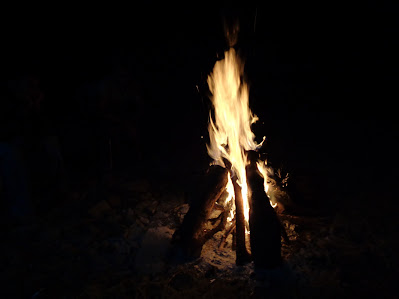 A campfire brings out good vibes and energies during a trek