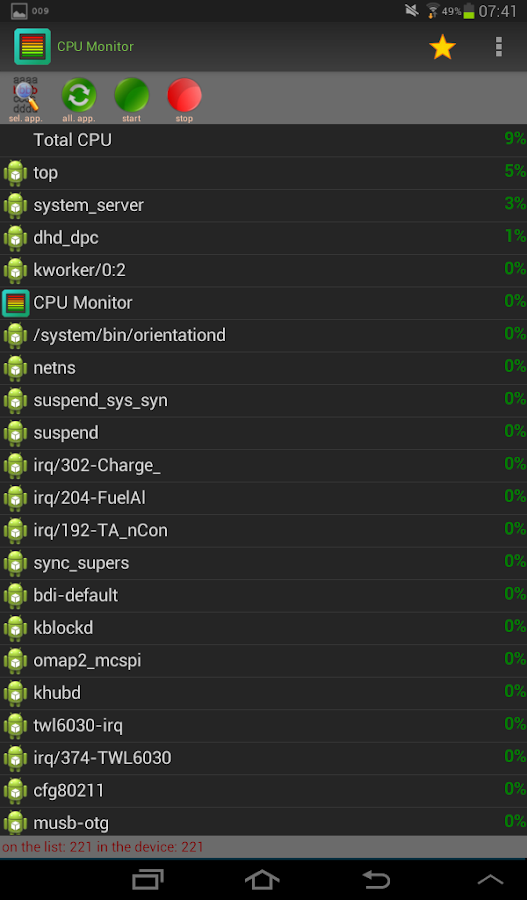 https://play.google.com/store/apps/details?id=eu.uvdb.tools.cpumonitor