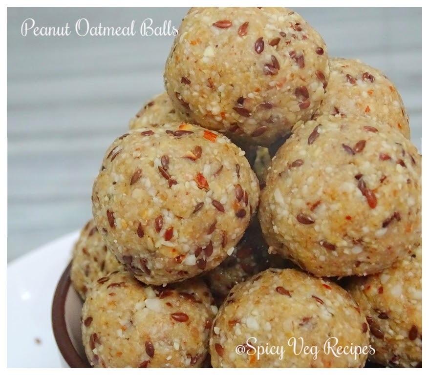 No Bake Oats and Peanut Ball/Ladoos-No Bake Energy Bites-Oats and Peanut Ladoo recipe