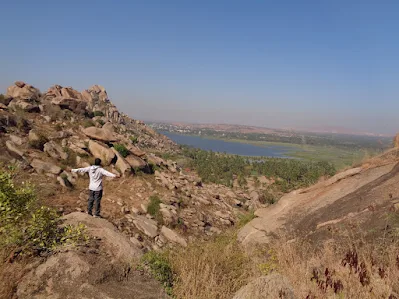 The picturesque view of water bodies surrounding Kunti Betta