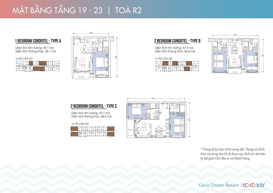 Chi tiết căn hộ tầng 19-23 tòa R2